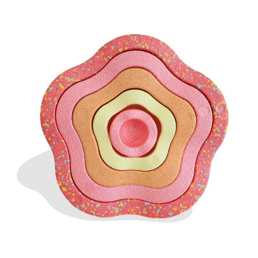 Jucarie Senzoriala de Echilibru, Cyrax, Tip Stepping Stones, 5 Piese, din Spuma, pentru Miscare, Sarituri, Prindere, Diametru 28 cm, Model 1, Multicolor