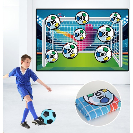 Set de Fotbal Cyrax, Joc Recreativ pentru Copii, Minge cu Scai, Poarta din Material Textil, 150 x 100 cm, Multicolor