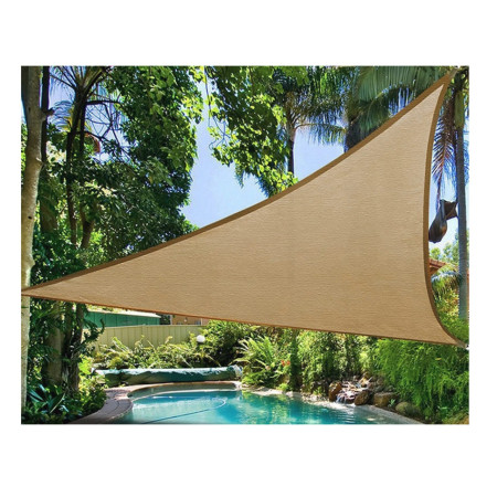 Prelata de soare/ Copertina de tip parasolar pentru terasa si gradina,  triunghiulara, 2x2x2 m, galbena
