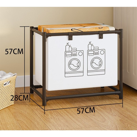 Cos de Rufe,  1 Cos, Cadru de Otel Inoxidabil, 97 x 44 x 57 cm, Negru