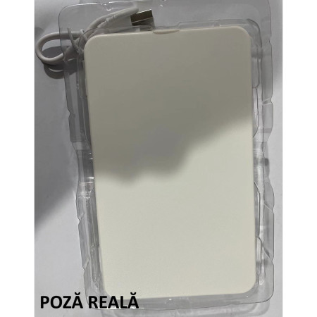 Calculator de Mana Reincarcabil cu Tabla de Scris,  Calculator Portabil, Ecran LCD, Afisaj cu 12 Cifre, Ecran de 15 cm, Culoare Alb