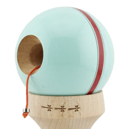 Kendama X Originala Silken, Profesionala, Cyrax, Cupe Mari KING SIZE V3, Super Sticky, Gaura in Baza, Rulment Metalic, din lemn 18 cm, Ata 55 cm, Verde Mint