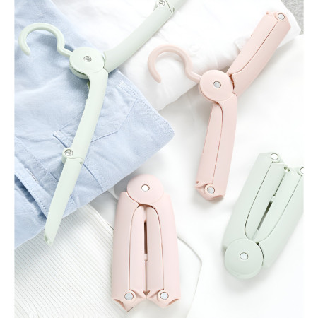 Umeras Pliabil de Calatorie,  Mini Cuier Portabil pentru Haine, Suport de Uscare, 14x7x1.4cm, Roz