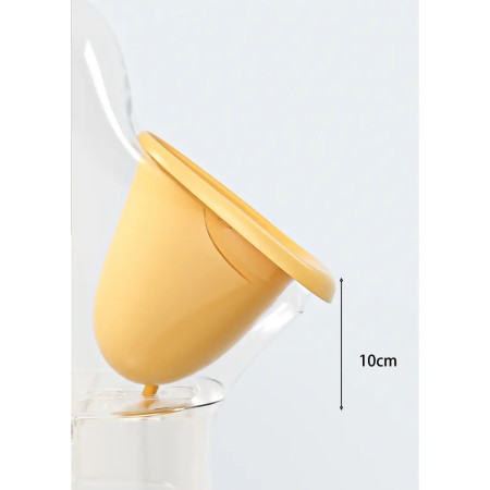 Olita tip Pisoar pentru Copii, Cyrax, +1an, Portabila, Design Ratusca, Model Prietenos, Non-Toxic, Usor de Curatat, 23.3 x 24 x 43 cm, Alb/Galben