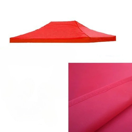 Prelata,copertina pentru acoperis cort tip pavilion  3 x 4.5 m , impermeabila, invelis din material textil oxfort 700D, cauciucat Rosu Varf Plat