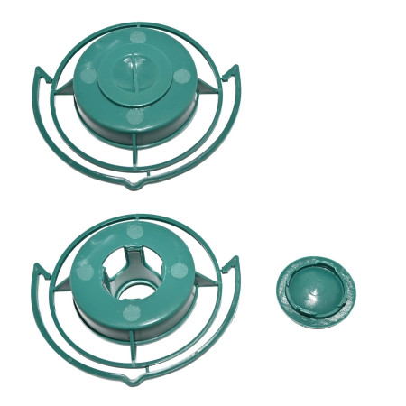 Suport Sticla pentru Hranit Pasari,  din Plastic, de Gradina, Fara Sticla, 12.5 x 3.8 x 2 cm, Verde