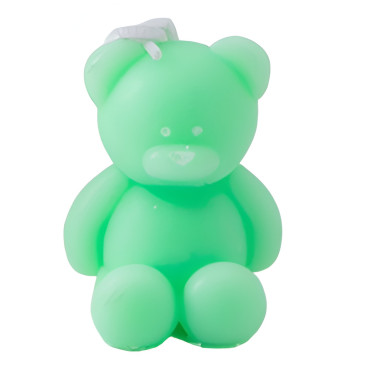 Lumanare Parfumata,  Model Ursulet, Verde, Aroma de Iasomie, 5.5x3.6x4 cm