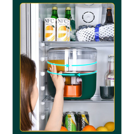 Dozator de apa Cyrax, 3 compartimente rotative, capacitate mare de 6l, verde