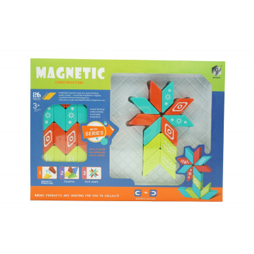 Cyrax Set inteligent de constructie cu piese magnetice, 26 piese, +3 ani, multicolor