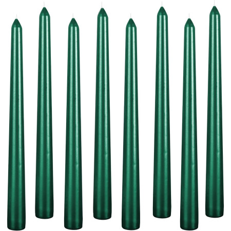 Lumanare Decorativa,  pentru Masa, 25 cm, din Parafina, fara Fum, Ardere 7.5h, Verde