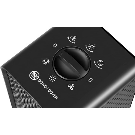 Aeroterma / Radiator  1200 W, 2 trepte de putere, termostat reglabil, Negru