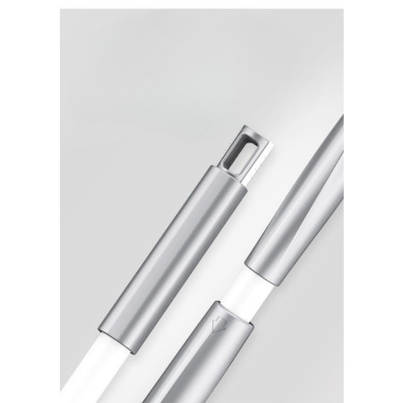 Mop Plat,  cu Sistem de Stoarcere, 4 Lavete Incluse, Lungime Telescopica 140 cm, Argintiu