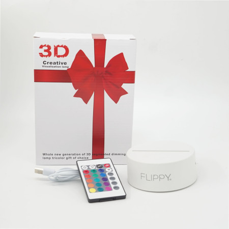 Lampa LED decorativa,  3D, Ursulet, cu telecomanda, doua moduri de alimentare USB si baterii, 20 cm inaltime, din material acril si lumina multicolora, alb