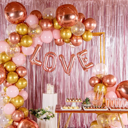 Balon Folie Metalizata Litera V, Cyrax, 40 cm, Umflati cu Heliu sau Aer, Ambalaj Individual, Pai inclus, Rose Gold