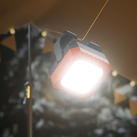 Lanterna Tip Breloc,  5 Moduri de Luminat, Incarcare USB Tip C, 5W, Impermeabila IPX5, 500 lm, COB, Portocaliu