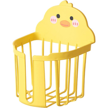 Cutie de Depozitare,  din Plastic, Montare pe Perete, Model Ratusca, 17.5x13.5x12 cm, Galben