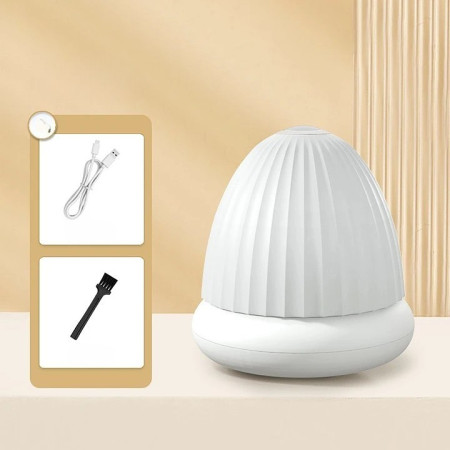 Aparat de Scame 2 in 1,  Curatare Haine si Lampa de Veghe, 3 Trepte, Incarcare Tip C, 4 W, 9 x 10 cm, Alb