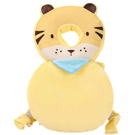 Perna tip Rucsac pentru Protectia Capului,  Tetiera tip Tigru, pentru Bebelusi, 33x6x19 cm, 180 g, Crem