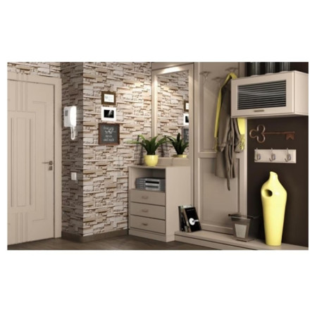 Set 10 Placi de Tapet,  Autoadezive, 70 x 77 cm, 2.5 mm Grosime, Suprafata Acoperita 5.3 mp, din PVC, Model Piatra, Bej