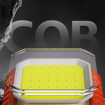 Lanterna Tip Breloc,  5 Moduri de Luminat, Incarcare USB Tip C, 5W, Impermeabila IPX5, 500 lm, COB, Portocaliu