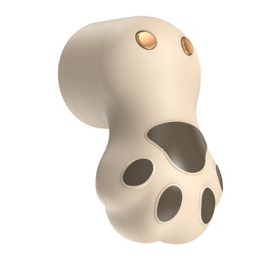 Aparat pentru Curatat Scame, Par Si Praf,  Pentru Diferite Tipuri De Material, Incarcare USB Type-C, Model Labuta de Pisica, 14x7x7.5 cm, Maro