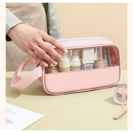 Geanta cosmetice Cyrax, pentru voiaj sau organizare, 22 x 12 x 8 cm, roz