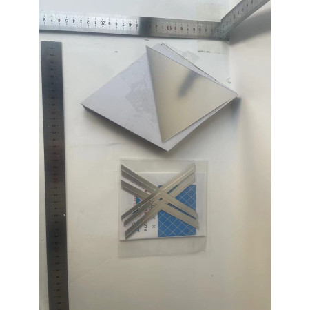 Set 32 de Oglinzi Autocolante pentru Perete,  sub Forma de Romb, Acril, 14.2x23.6x15.5 cm