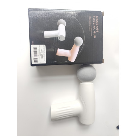 Mini Aparat de Masaj,  Tip Pistol, Incarcare USB Tip C, Portabil, Pentru Relaxare Musculara, Autonomie 120 Min, 3 Trepte de Viteza, Alb