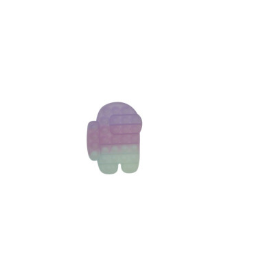 Cyrax Jucarie antistres din silicon, Pop it Now and Flip It, Among us, Transparent