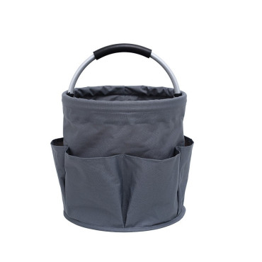 Geanta Cos pentru Scule de 17L,  Buzunare Exterioare, Cos de Picnic Portabil, Cos pentru Plaja, Cos pentru Curatenie, din Material Oxford 600 D, 28 x 28 x 28 cm Gri inchis