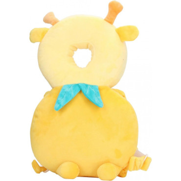 Perna tip Rucsac pentru Protectia Capului,  Tetiera tip Girafa, pentru Bebelusi, 33x6x19 cm, 180 g, Galben