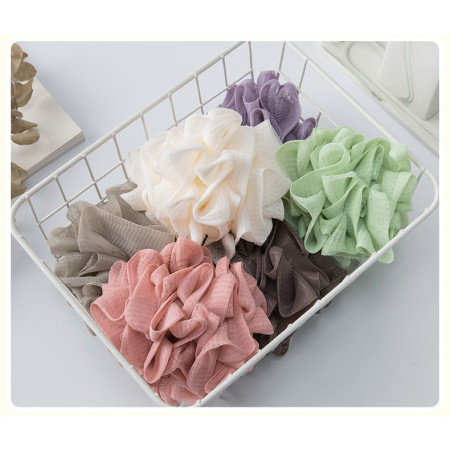 Prosop de Baie,  2in1, cu Burete din Plasa, 17 x 17 cm, Verde