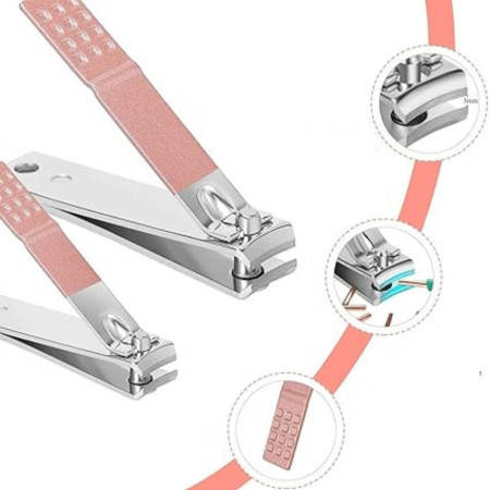 Set 16 Piese de Ingrijire Cosmetica, Cyrax, pentru Manichiura, Pedichiura, Fata, Geanta Organizatoare din Piele Ecologica Inclusa, Roz