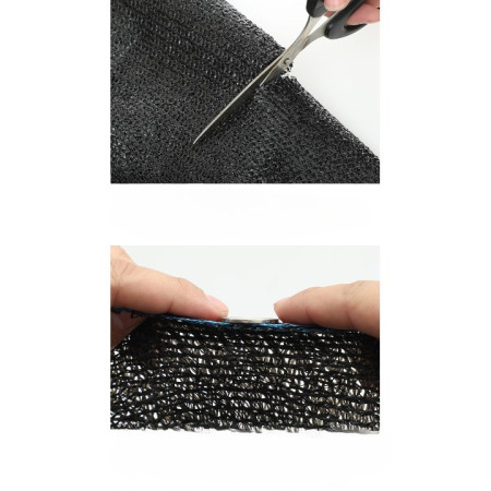 Plasa de umbrire neagra, latime 2 m, lungime 50 m,  protectie UV, Grad de umbrire 50-55%