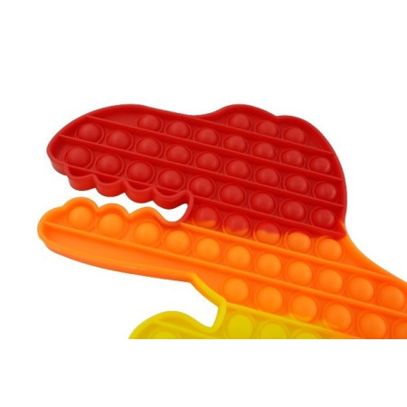 Cyrax Jucarie antistres din silicon Pop it now, forma Dinozaur, multicolor, urias