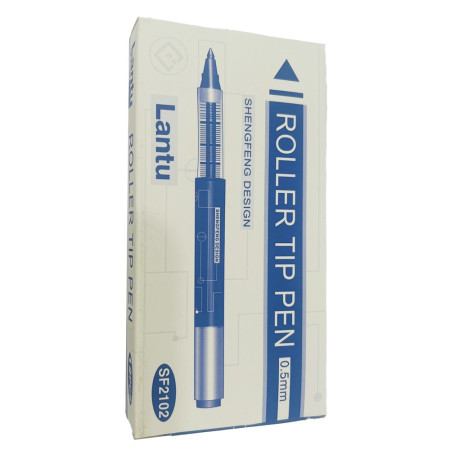 Set Pixuri Profesionale cu Bila,  pe Baza de Apa Set 12 bucati, Varf Ascutit de 0.5 mm, Pentru Scoala sau Birou, Albastru 