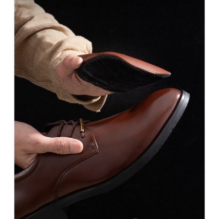 Manusa de Lustruit Pantofii,  din PVC, 18.2 x 12 x 10.8 cm, Imitatie de Lana, Maro