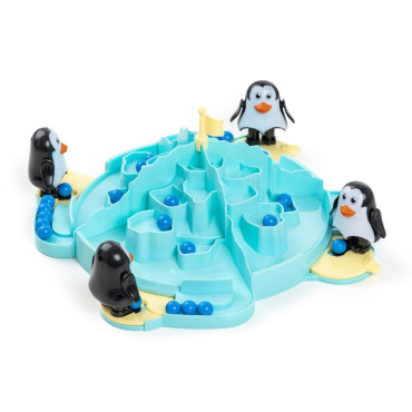 Joc Interactiv pentru Copii, Cyrax, Batalia Pinguinilor, 3 ani+, Tabla de Joc, Figurine Pinguini, Mingi, Multicolor