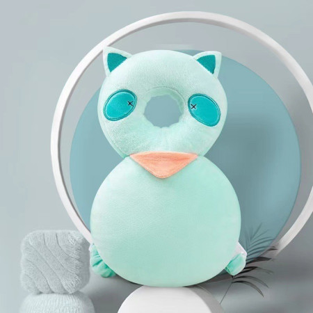 Perna tip Rucsac pentru Protectia Capului,  Tetiera tip Raton, pentru Bebelusi, 33x6x19 cm, 180 g, Turcoaz