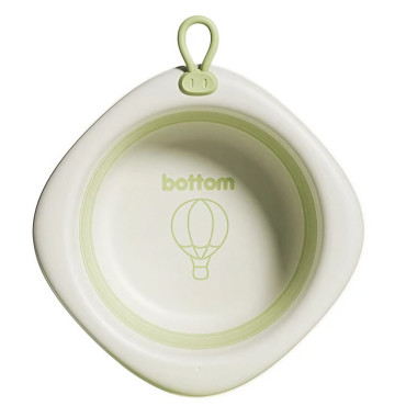 Cada Pliabila pentru Baie pentru Copii, Cyrax, Cadita pentru Bebelusi, Model Romb cu Balon, Verde, 31.5x31.5x3.5 cm, 3L
