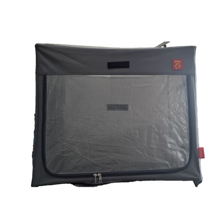 Cusca Animale pentru Uscare Blana,  din Textil, Fereastra Transparenta, 53 x 36 x 42 cm, Gri