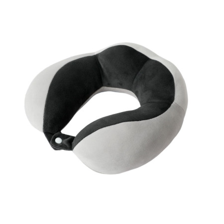 Perna de Voiaj  Pentru Gat, din Bumbac, 4 Cocoase Pentru Confort, Accesoriu de Voiaj, Birou, Masina, Sistem Prindere Capse, Negru