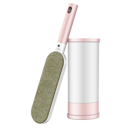 Perie Electrostatica,  Pentru Curatarea Parului/Scamelor de pe Haine si Tapiterii, 2 Fete, Autocuratare, 31 x 8.5 cm, Roz