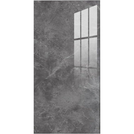 Set 10 Placi Tapet,  60 x 30 cm, Grosime 1.5 mm, din PVC, Model Imitatie de Marmura, Suprafata acoperita 1.8 mp, Gri Inchis