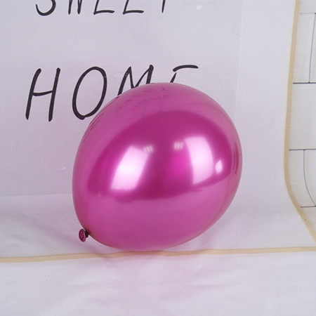 Set 12 Baloane, Cyrax, din Latex Chrome, 30 cm, Fucsia