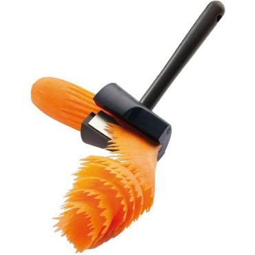 Accesoriu pentru Taiat in Forma de Spirala, Cyrax, Multifunctional pentru Legume, Cutit pentru Spirale, 16x5.5 cm, Negru