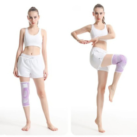 Orteza Elastica pentru Genunchi, Cyrax, Ajustabila cu Bretele Elastice, Banda pentru Compresie, Material Respirabil, Marime XL, Culoare Roz