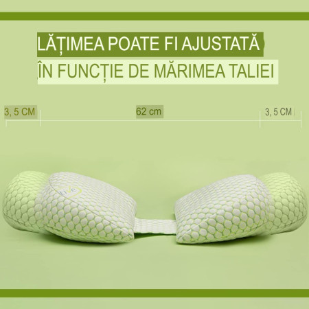 Set Perna pentru Gravide,  Husa Detasabila, Utilizare in Forma H si U, Reglabila, Latime Ajustabila, Proactive, Verde