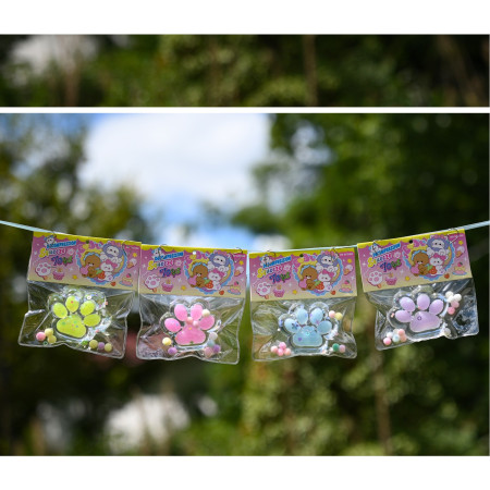 Jucarie Antistres Squishy, Cyrax, cu Revenire Lenta, Labuta de Pisica Pufoasa, 7.5 cm, Ambalaj Transparent, Model 27057, Multicolor