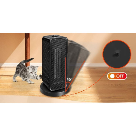 Aeroterma / Radiator  1200 W, 2 trepte de putere, termostat reglabil, Negru